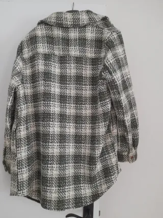 Chaqueta cuadros verde y blanco