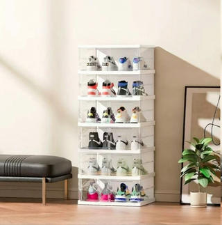 Scarpiera doppia modulare bianca