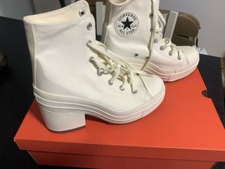 Converse plataforma beige/blanco talla 39