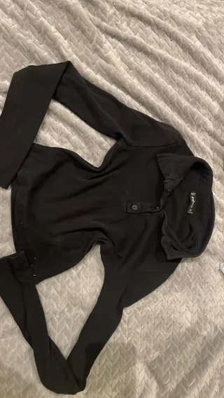 Camiseta negra manga larga