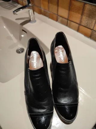 Zapatos de piel Vermont mujer negros