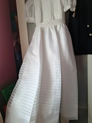 Vestido comunión blanco talla 120, para 10/11 años