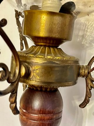 Lampadario sospensione bronzo anni '50