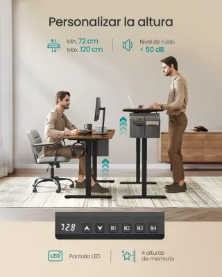 Escritorio madera y cuero sintético