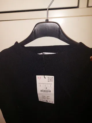 Top fiesta Zara negro talla L