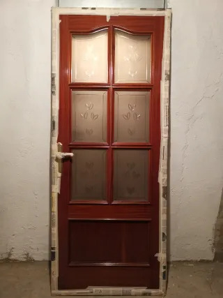 Puerta madera tipo francesa