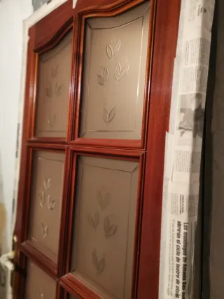 Puerta madera tipo francesa