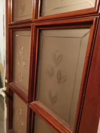 Puerta madera tipo francesa