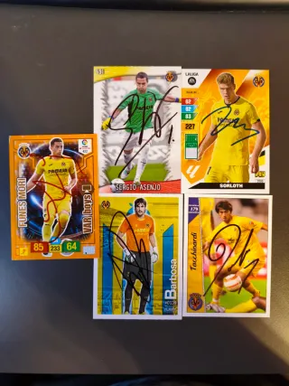 Lote 5 cromos auto Villarreal Club de futbol
