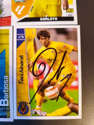 Lote 5 cromos auto Villarreal Club de futbol