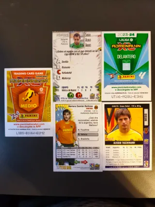 Lote 5 cromos auto Villarreal Club de futbol