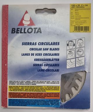 Disco Sierra Circular Bellota 150x20 Z=24