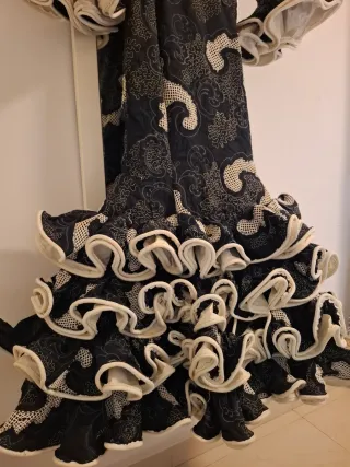 Vestido Gitana Negro Crochet Talla 38