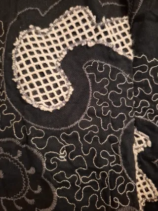 Vestido Gitana Negro Crochet Talla 38