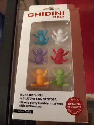 Ghidini Segnabicchieri Silicone Set 6 Pezzi