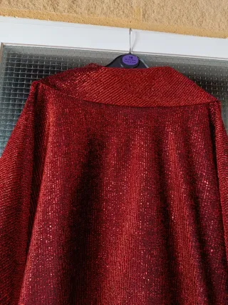 Blusa fiesta brillante roja talla 52