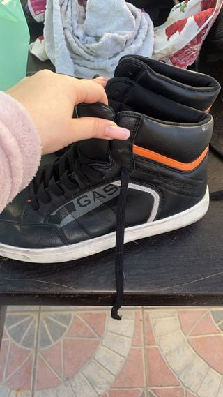 Scarpe GAS uomo nere e arancioni
