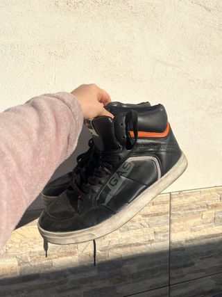 Scarpe GAS uomo nere e arancioni