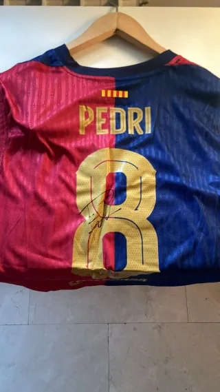 CAMISETA PEDRI CON FIRMA Y PRUEBAS
