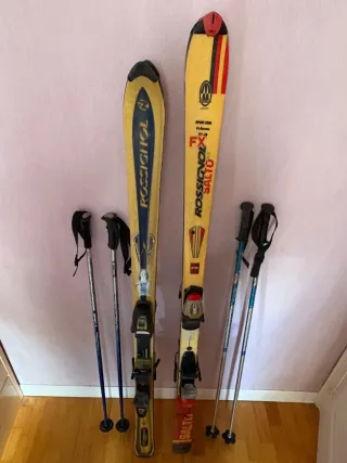 Esquís Rossignol Vintage T-Power y Salto FX