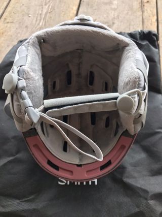 Casco de esquí Smith rosa mujer