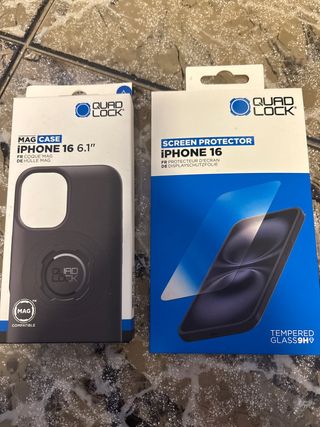 Custodia e protezione schermo Quad Lock per iPhone 16