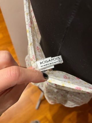 Top Rosapois con fiori e righe taglia 4