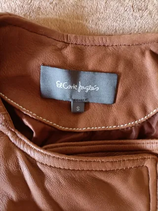 Chaqueta de piel marrón nueva como se puede observ