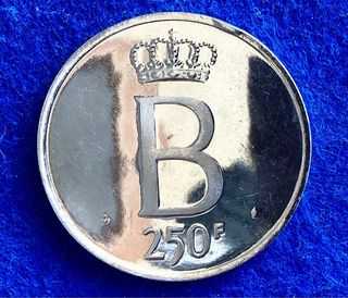 250 FRANCOS. BÉLGICA 1976. PLATA