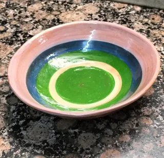 Plato Cerámica Artesanal Vidriada Catalana