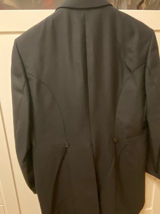 Traje Chaqué Hombre Boda Negro Gris