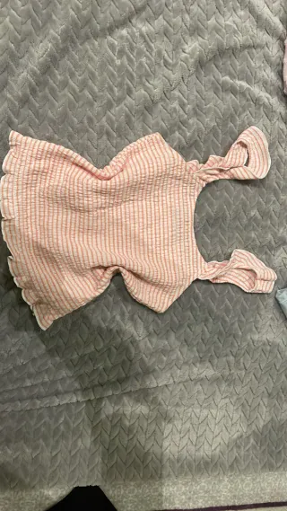 Top de rayas rosa y blanco