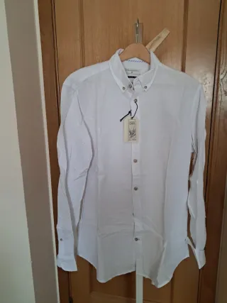 Camisa de lino blanca
