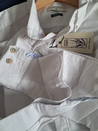 Camisa de lino blanca