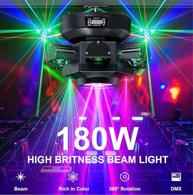 Foco Cabezal Móvil LED 180W RGBW 19CH