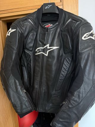 Chaqueta de cuero Alpinestars Negra