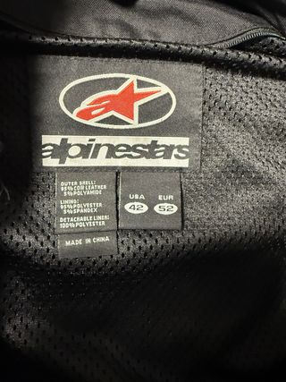 Chaqueta de cuero Alpinestars Negra