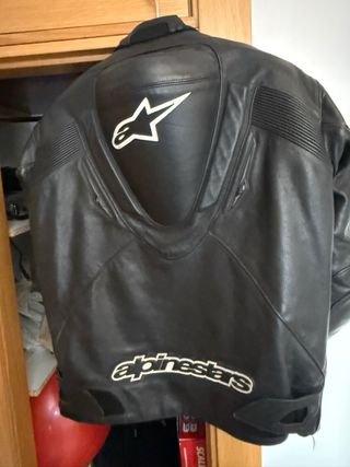Chaqueta de cuero Alpinestars Negra