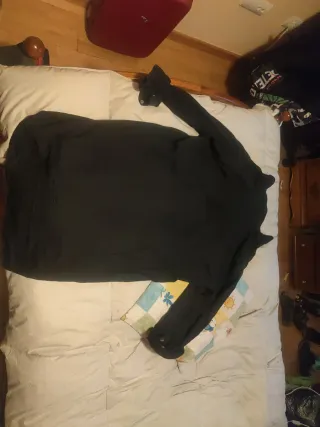 Camisa larga elegante negra