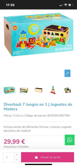 Juguete educativo de madera