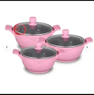 Set 3 Casseruole Rosa