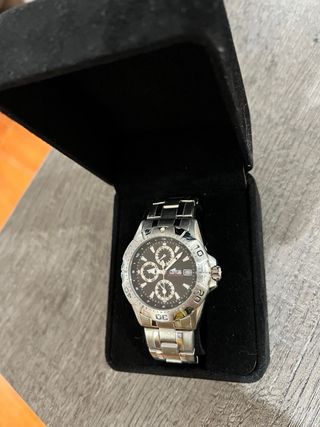 Reloj Lotus Multifunción Negro y Plateado