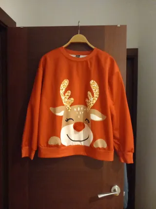 Sudadera Roja Reno Navidad