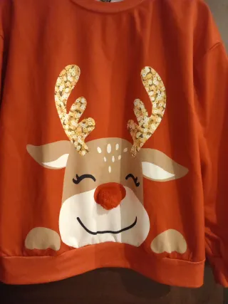 Sudadera Roja Reno Navidad