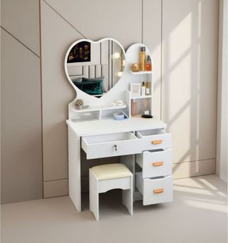 Postazione trucco completa bianca