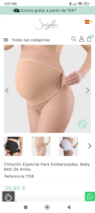 Faja Embarazo Talla Única Beige