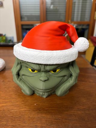 Porta oggetti Grinch con cappello Babbo Natale