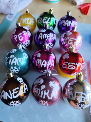 Bolas árbol Navidad personalizadas nombres