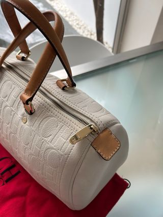 Bolso Carolina Herrera CH Andy 10 Beige/Blanco