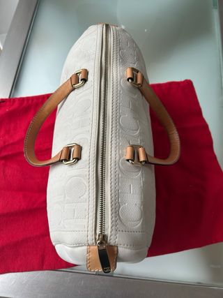 Bolso Carolina Herrera CH Andy 10 Beige/Blanco